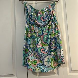 Lilly Pulitzer Multi-Color Paisley Mini Dress — Blue, Green, Pink